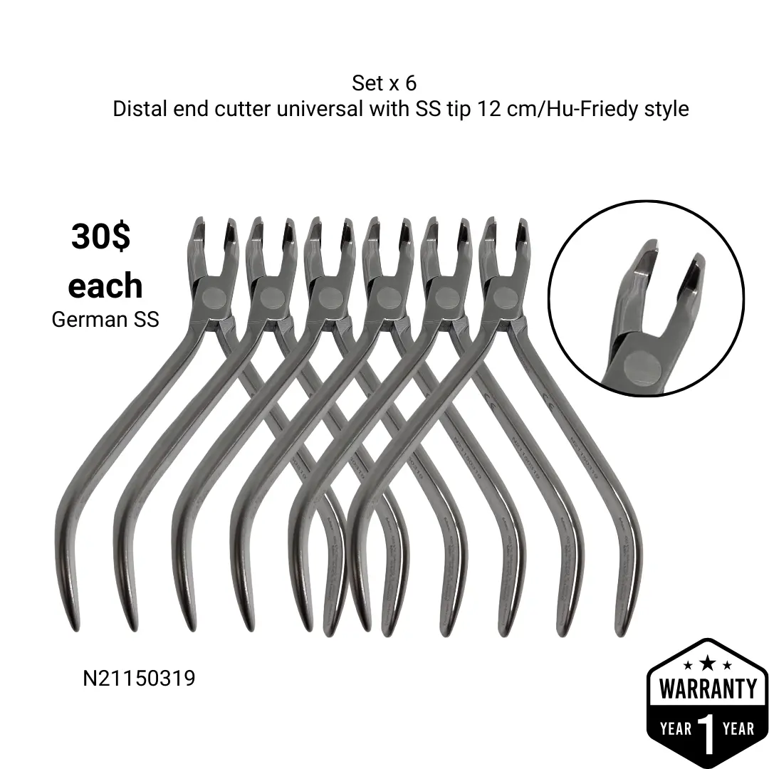 Distal end Cutter Universal With SS Tip 12 Cm / Hu-Friedy Style  Set x 6 N21150319