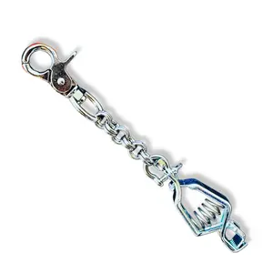 Heavy Duty Metal Glove Clip Made In USA 304 Stainless Steel Chain Keychain Attachment Keychain Pendant