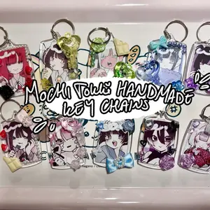 Mochitokki Rainbow Jirai Kei Girl Handmade Keychains - Handcrafted Cartoon Characters Keyrings for Personal Style & Fashion Expression