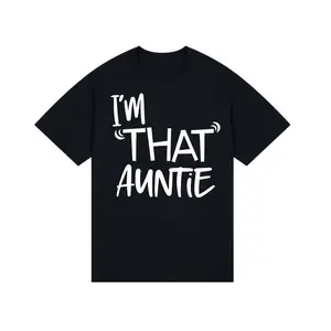 Women's Funny Aunt Quote Graphic T-Shirt, Casual Crew Neck Short-Sleeve Top, Plus Size-Friendly Outfits for Jeans/Leggings, Streetwear Style, Summer Daily Wear Gift for Best Aunt