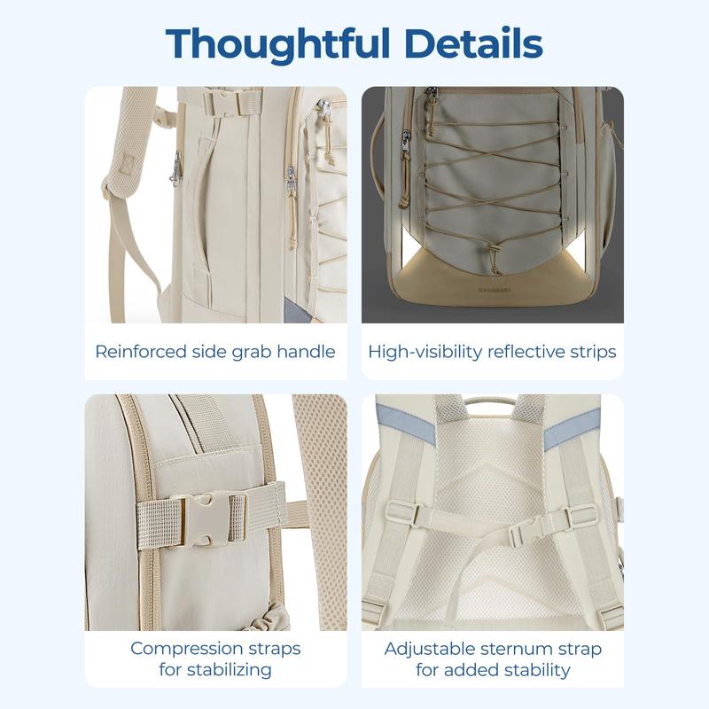 BAGSMART 17.3 Inch Carry On Travel 30L Backpack Travel Bag With Shoe Bag - Water Resistant Daypack for Men and Women TikTokShopHolidayHaul