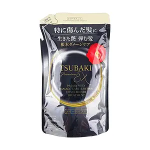 TSUBAKI Black Camellia Luxury Black Ion Repair Strong EX Hair Conditioner Refill, 10.14 fl oz [2024 New Version]