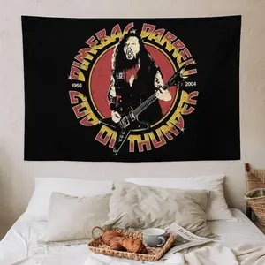 Dimebag Music Darrell Guitar Vaughan Tapestry 40x60 Inch - Metal Music Wall Art Poster Ideal Gift for Guitar Enthusiasts and Home Room Decorroom decor Cotton Linen Decorative Light Decoration Printwall decor flags