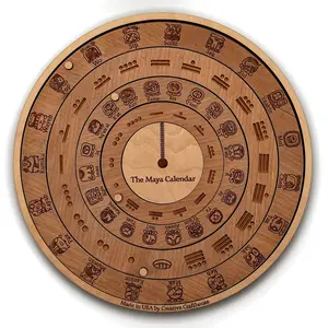 Mayan Calendar Round - Interactive Wooden Replica