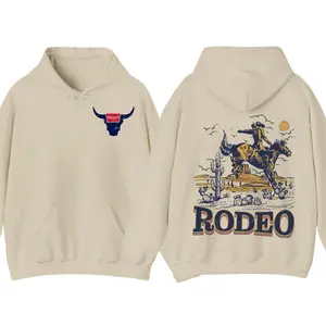 Western Cowboy Shirt, Rodeo Hoodie, Vintage 90s Graphic Western Hoodie