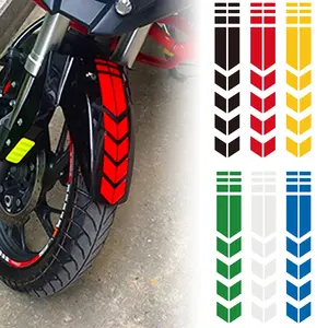 Motorcycle Arrow Stripe Stickers Fender Paste Universal Waterproof Oilproof Reflective Motorbike Tape Decal for Moto Accessories