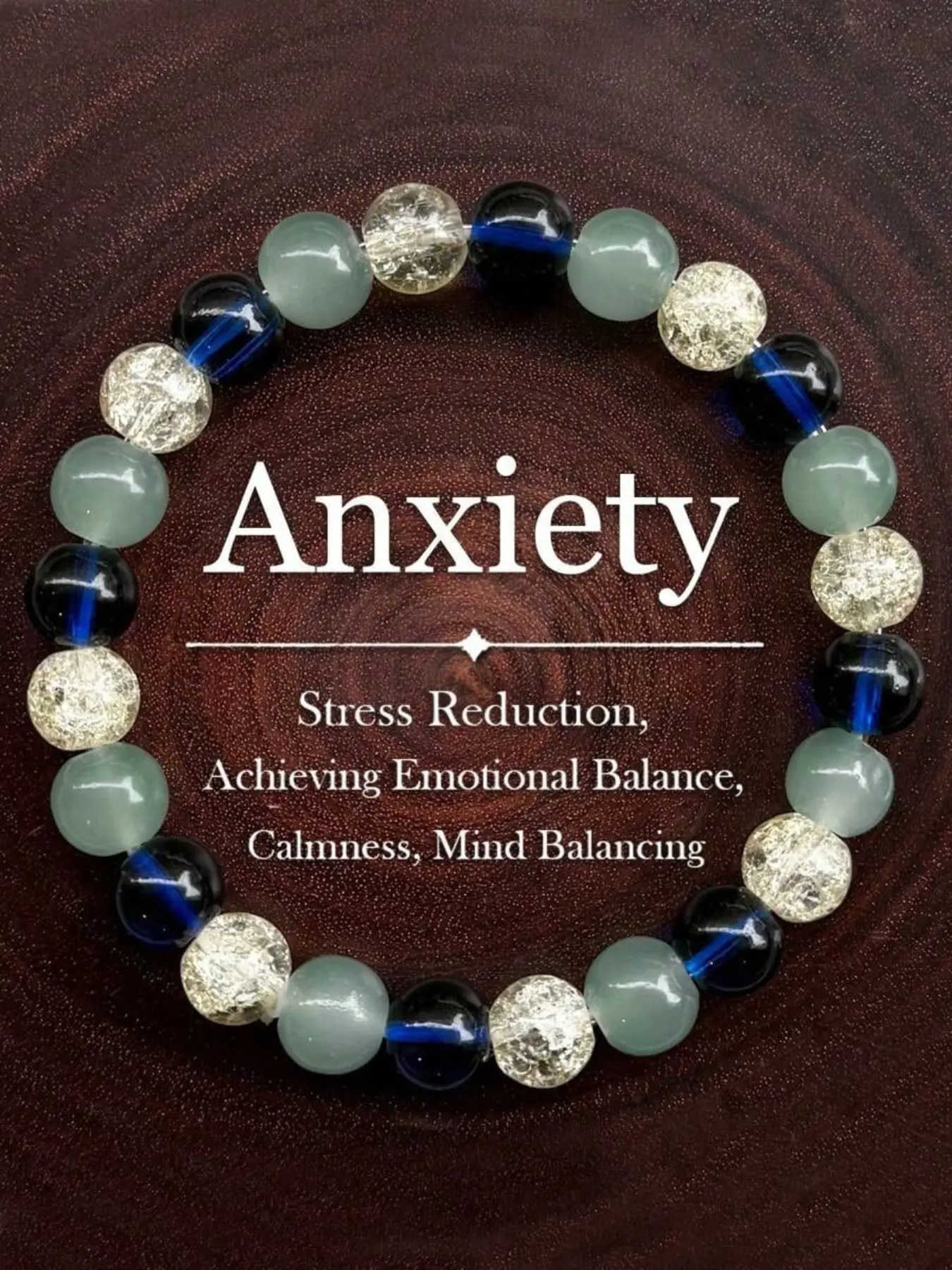 1 pc Anxiety Bracelet - Anti-Anxiety, Calming And Stress Relief Bracelet For Daily Wear, Ins Style Design, Suitable For Seasonless Wear, Jewelry Gift For Friends, Family, Couples, Birthday And Holiday