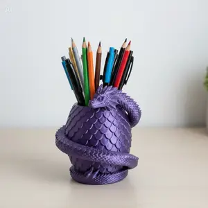 Dragon Egg Pen Holder with Wrapped Dragon