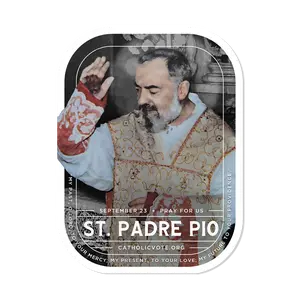 St. Padre Pio Sticker