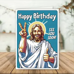 Funny Birthday Card with Humorous Text and Graphics, Funny Dad Card, Perfect Gift for Friends, Includes Envelope, Fun Greeting Card for Birthdays