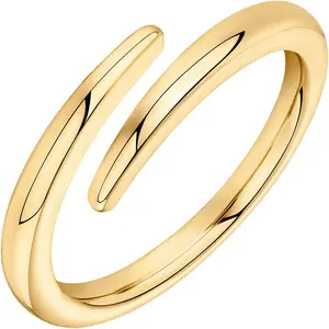 Gold Plated Open Twist Eternity Band for Women