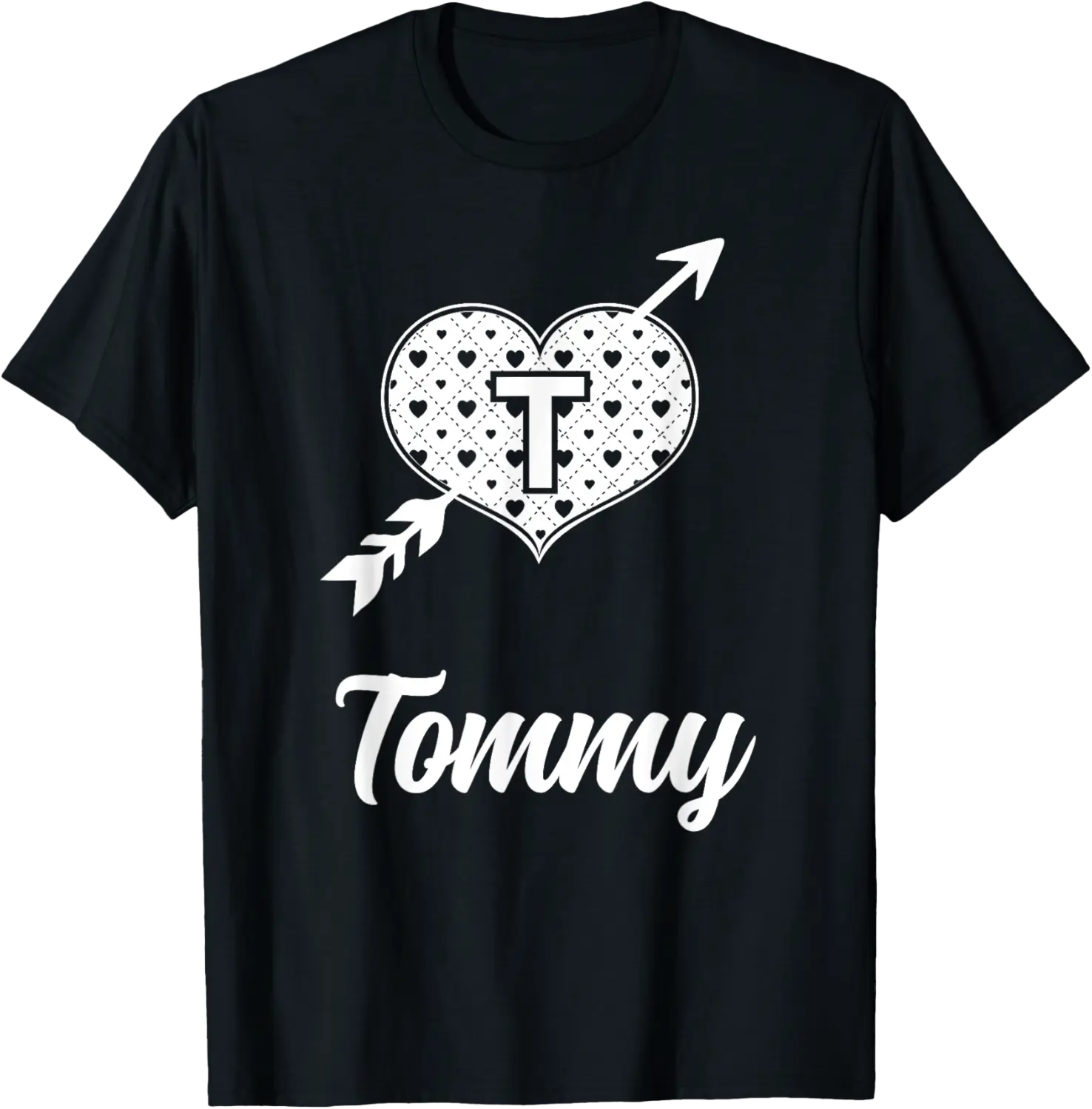 Tommy Cupid Heart With Arrow Cute Love Name Tommy T-Shirt - Jennairenej Shop 38B0DNCM83XM