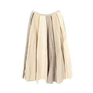 Pre-owned Dior Cotton Small Leather Goods Pleated Patchwork Skirt