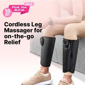 【FIT KING】Air Compression Cordless Calf Massager, 3 Modes & Intensities, Rechargeable Leg Massager Comfort Massaging Device Relaxation Tool mothersday gift