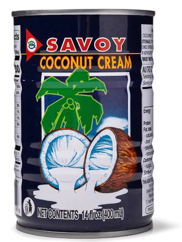 Savoy Refrigerated Ambient Coconut Cream, 14 oz Creamer for Baking & Beverages