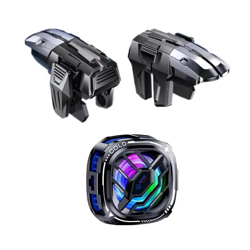Game Controller Trigger, Mobile Phone Controller, 6 Fingers Trigger with Sensitive Aim and Shoot Smartphone Gamepad for iPhone & Android