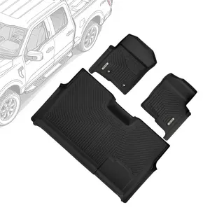 OEDRO Floor Mats Fit for 2010-2014 Ford F-150 SuperCrew/Crew Cab with 1st Row Bucket Seat, F-150 Truck Liners, 1st & 2nd Row