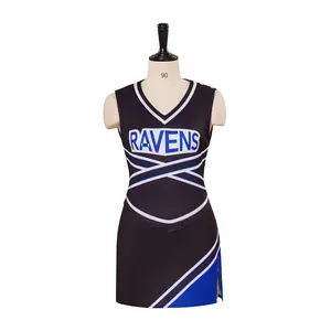 One Tree Hill Cheerleading Uniform Cosplay Costume Ravens Printed Sleeveless Top Skirt Set High School Cheerleader Dress Outfits
