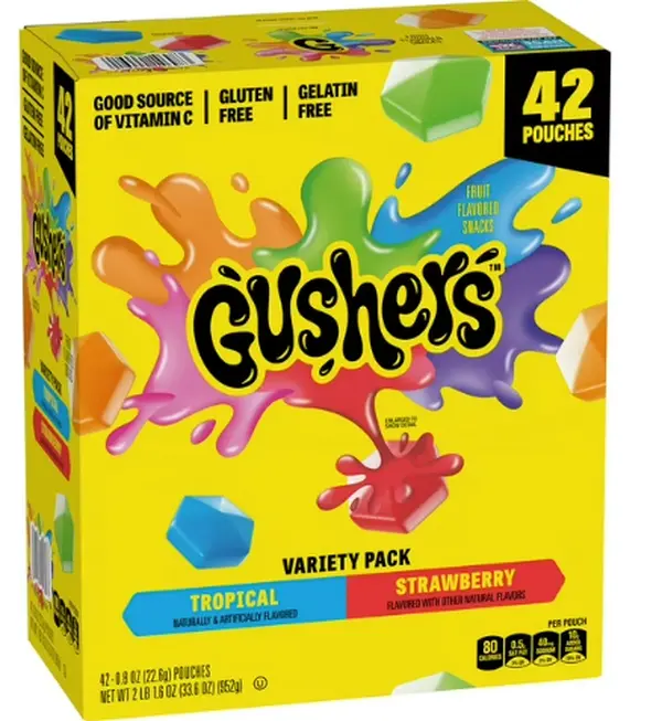 Gushers Strawberry & Tropical Variety Pack Snacks, 0.8 oz., 42 pk.
