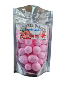 Pioneer Valley Freeze Dried Strawberry Taffy,  Snack Candy Sweet Crunchy Bonbon