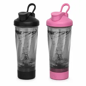 GZXIHTZ Electric Protein Shaker Bottle - USB Rechargeable 24oz BPA-Free Tritan Auto-Mixer Cup, Compact, Portable Size, Travel-Ready, Leakproof Lid for Gym Protein Shakes,summervibes