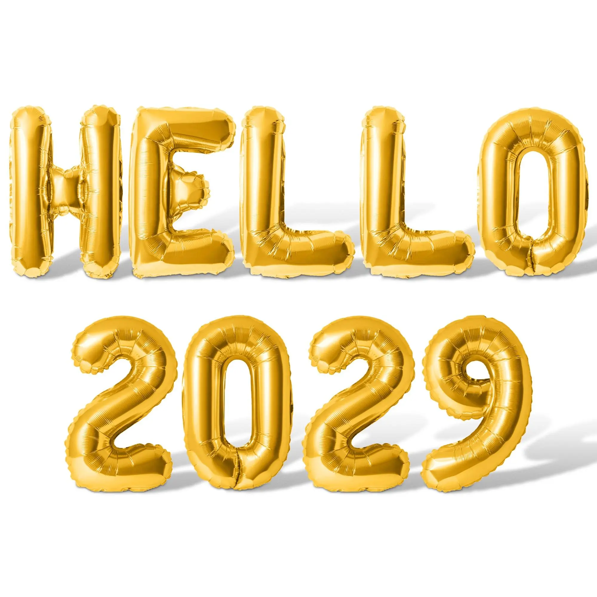 Letter Balloons - HELLO 2029 16" Inch Alphabet Letters Foil Mylar Balloon New Years Party Banner