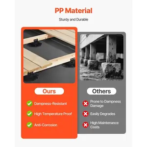 VEVOR 12 Pcs Adjustable Deck Support Pedestal Deck Foundation Base Rising 1.18-2.36 in