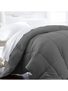 Luxury Linens /California  Size Comforter - 1600 Series Down Alternative Home Bedding & Duvet Insert - Slate Gray
