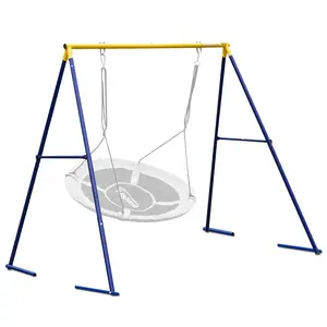 550lbs Swing Stand A Frame Full Metal, 71” Height And All Weather Resistance,Suit Saucer Swing,Swing Chair For Kids In Backyard,Outdoor,Playground