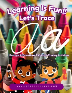 LuLu Lang V3 Learning Is Fun Positive Affirmations & Cursive Tracing Activities for Kids Learning is Fun Affirmation Series