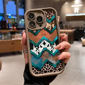 Soft Phone Case for iPhone 17 16 15 14 Pro Max 13 12 11 XR XS Plus E Western Texture Design Pattern TPU Bumper Camera Lens Protection Rugged Durable Phone Cover
