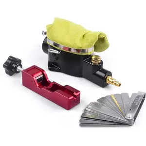 Spark Plug Gap Tool & Pneumatic Spark Plug Cleaner Kit-Air Sandblaster Cleaning Tool For Most 10mm,12mm,14mm,16mm Spark Plugs With Feeler Gauge,Abrasive Media For Motorcycle,Lawn Mower,Car