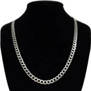 Cadena estilo Cubano de PLATA 925 Italiana