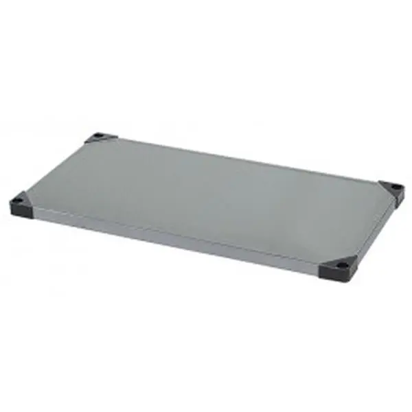 Quantum Storage Galvanized 1-Layer Durable Metal Floating Solid Shelf, 14x48 in, Marine Edge Prevents Spillage, Resists Dirt Dust and Spills