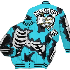 Varsity Jacket To Match Retro Gamma Blue 11s - Hard Feeling Graphic Heart Break All Over Print TDX