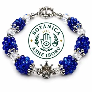 Ide de santo yemaya con piedras de cristal