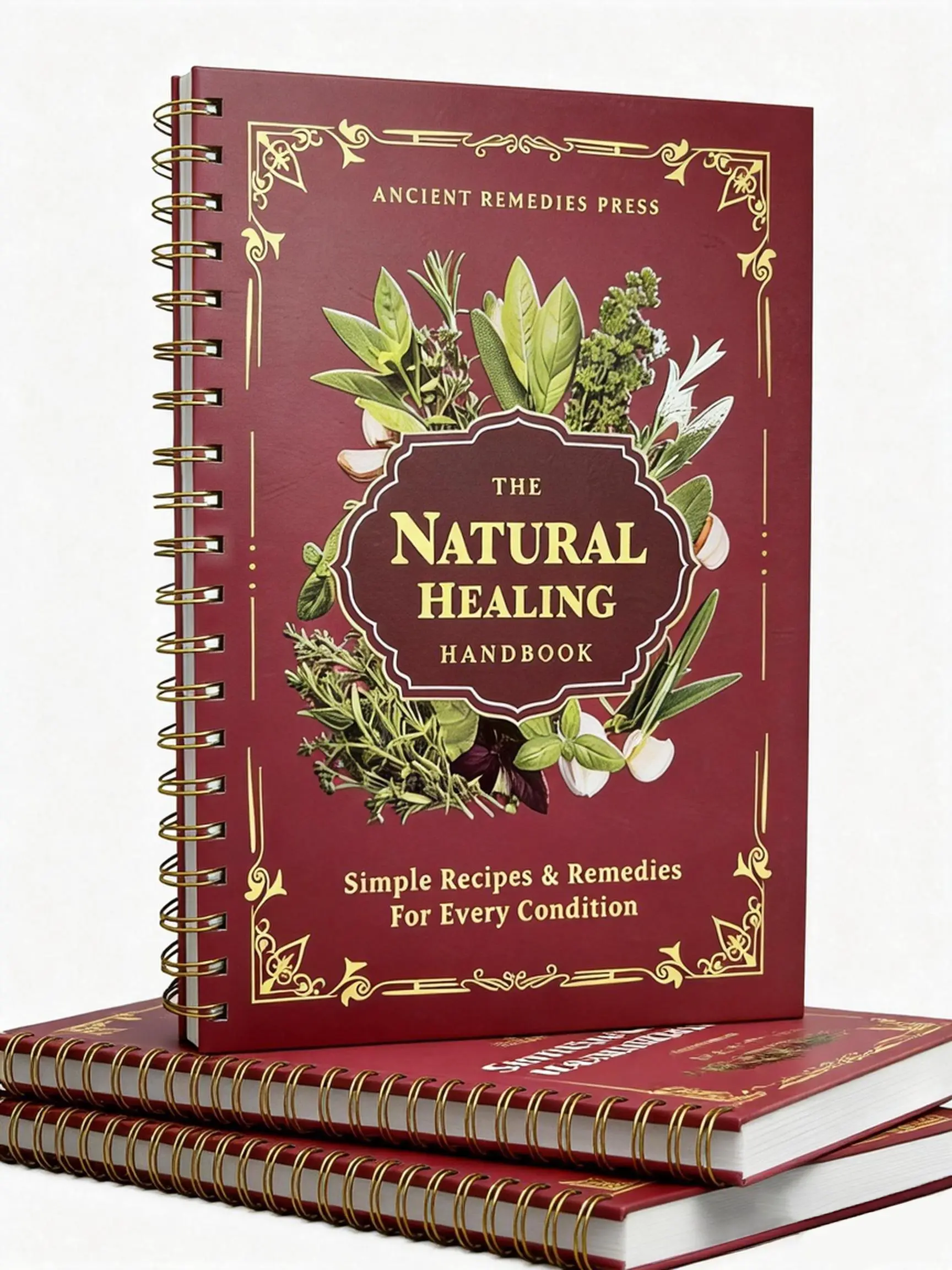 The Natural Healing Journal Natural Recipes & Remedies for Mind, Body, and Balance   | Thoughtful Wellness Gift for Mom & Friends