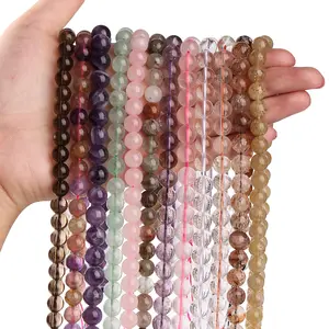 Natural Gemstone Beads High Quality 6mm 8mm 10mm Smooth Round Loose Beads for DIY Jewelry Making Bracelet Necklace Earrings Semi Precious Stone Spacer Beads