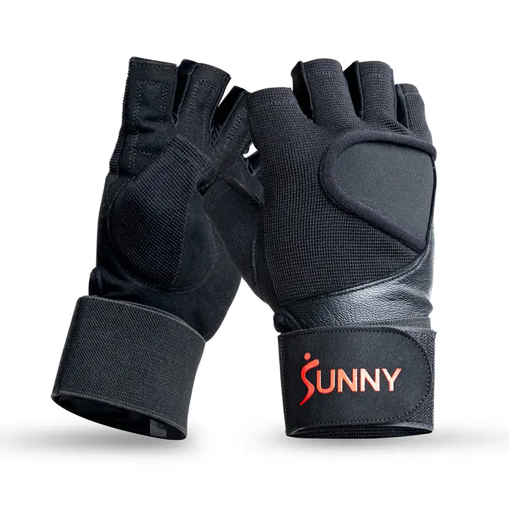 SUNNY Weightlifting Gloves with Wrist Support, Padded Gym Workout Gloves for Weight Training, Pull Ups & Fitness SUNNY Weightlifting Gloves with Wrist Support, Padded Gym Workout Gloves for Weight Training, Pull Ups & Fitness