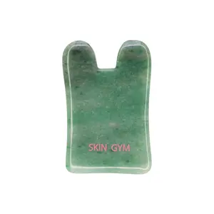 Skin Gym Square Aventurine Jade Gua Sha for Facial Contour & Daily Skincare Comfort - Smooth, Soothing, and Gentle for Radiance and Relief