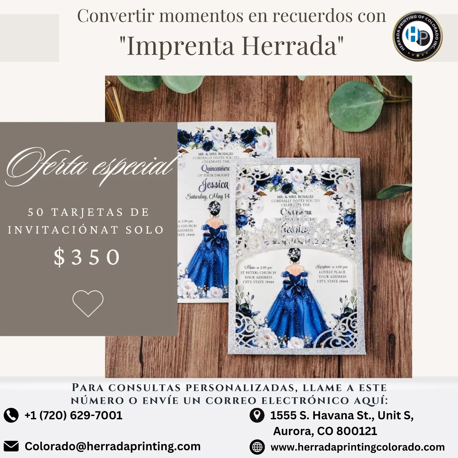 Silver Invitations