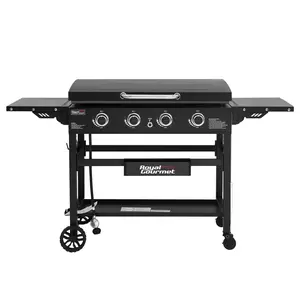 Royal Gourmet GB4000P 35-Inch 4-Burner Gas Griddle with Hard Cover, Heavy-duty Outdoor Cooking Station for Backyard and Tailgating Barbecue Grills