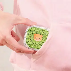 Forest Green Floral Pig Printed Retainer Box High Value Transparent Denture Case Home Travel Universal Orthodontic Retainer Box Wear Resistant Compression Proof Teeth Storage Case