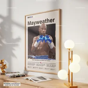 Floyd Mayweather Boxing Poster, Mayweather Wall Art Print, Champion Fighter Decor, Perfect Gift for Boxing Fans,  Boxing Art, Artwork ( Unframed - Print Only )