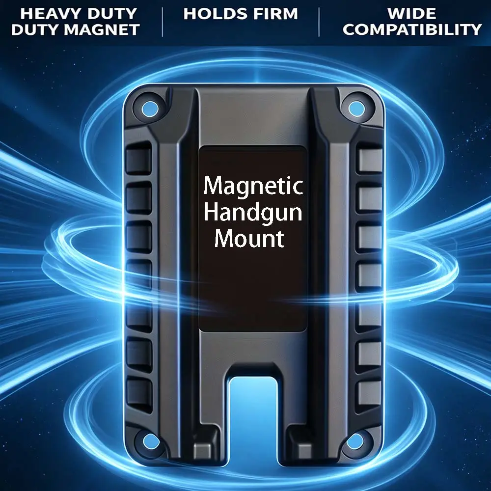 KUANHONG Magnetic gun holder, safety holder, quick-release holder, magnetic concealed holder, suitable for vehicles, walls, and tables.
