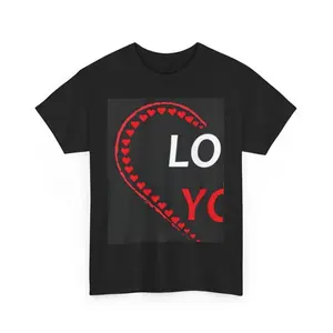 LO/VE HALF HEART Couples Tshirt 1 Casual Comfort classic fashion graphic tee