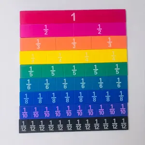 Eva Teaching Fraction Bars Set, Math Fraction Problem Demonstrator, Addition Subtraction Demonstration Tool, Educational Aid