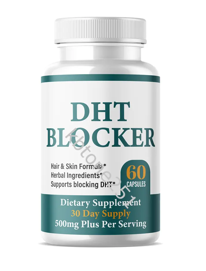 DHT Blocker Hair and Skin Support Supplement, 60 Capsules, Daily Dietary Formula for Hair and Scalp Wellness, Skin Health Support, Convenient Capsule Formula for Men and Women, Everyday Beauty and Personal Care Supplement