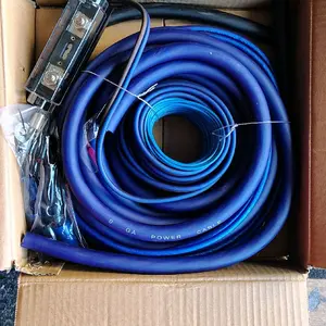 High Performance COMPLETE Oversized 0 GAUGE AMPLIFIER WIRING KIT (Blue/Black)