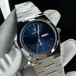 Men's Luxury Business Watch Stainless Steel Quartz with Luminous Hand Day Date Display 30M Water Resistant 40mm Case Diameter